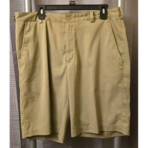 Nike Golf Dri-FIT Flat Front Khaki Chino Shorts 11" Inseam‎ Size 34